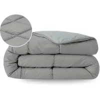 Zelesta Pure Duo Katoen Zomerdekbed - Donkergrijs & Lichtgrijs 200x200cm