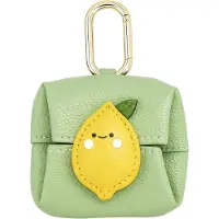 LONGZIMING -Mini Opbergtasje - Etui voor Oordopjes - PU-Leder - Met Sleutelhanger - Beschermend en Compact - Voor Kleine Accessoires - 8 x 8 x 3 cm