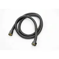 Gamma Zwarte Douche Slang 1,5m - PVC met Messing Koppelingen