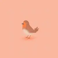 IXXI Robin, Studio Phie - 100 x 100 cm - Grote wanddecoratie en posters - Illustraties, Babykamer, Kinderkamer, Vogels, Dieren