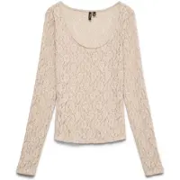 Vero Moda VMFLORA LS 2-WAY LACE TOP JRS NOOS