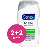 Sanex 2+2 gratis: Douchegel Men Skin Health Active Fresh 400 ml