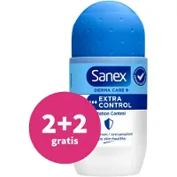 Sanex 2+2 Gratis: Deodorant Roller Dermo Extra Control 53 Ml