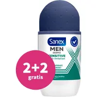 Sanex 2+2 Gratis: Deodorant Roller Men Sensitive 53 Ml