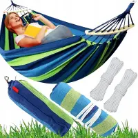 TY XXL Tweepersoons Tuinhangmat 265x155cm - Comfortabel en sterk met de spreidstok