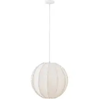 Ptmd Myka Cream Jute Hanging Lamp Ball Shape S