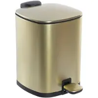 Casa Di Elturo Pedaalemmer Glam – 3 Liter – Mat Goud – Softclose – H24 cm – Badkamer Prullenbak
