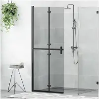 vidaXL Inloopdouche wand Zwart 80 x 6,5 x 190 cm