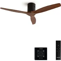 Create - Plafondventilator 40W silent 100% hout - S - Geen licht - Controller voor wandmontage - WIND CALM NATURAL WOOD