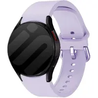 Strap-it siliconen bandje met gesp geschikt voor Samung Galaxy Watch 7 (40 & 44mm) / Galaxy Watch 6 (Classic) / Galaxy Watch 5 (Pro) / Galaxy Watch 4 (Classic) / Galaxy Watch FE - lichtpaars