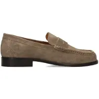 Manfield - Heren - Taupe suède loafers - Maat 43