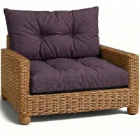 Amazinggirl Kussen Lounge Tuinmeubelen - Set: zitkussen 70x70 cm en rugkussen 40x70 cm Rug Rattan Ideaal voor balkon terras loungeset buiten comfort vulling dik duurzaam Bordeaux Eco-linnen