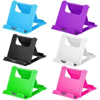 LONGZIMING -6 Stuks Verstelbare Telefoonhouder – Opvouwbare Smartphone Standaard – Bureauhouder voor Smartphone, Mini Tablet en E-reader – Meerkleurig