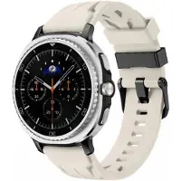 Strap-it race siliconen bandje smartwatchband geschikt voor Samsung Galaxy Watch 9 (40/44mm) / Watch 8 (40/44mm) / 8 Classic (46mm) - starlight