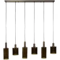 AnLi Style Hanglamp Sepiora, 6 lichtpunten / Sienna bruin