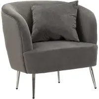 Mauro Ferretti Fauteuil Silvery With Cushion 73×66×78 cm