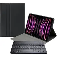 Mobilize Tablethoes geschikt voor Apple iPad Pro 11 Inch (2025) Hoes | Detachable Bluetooth Keyboard AZERTY Bluetooth Toetsenbord Bookcase - Zwart