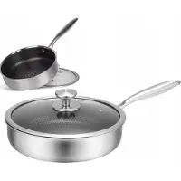 Edenberg Gevulde Koekenpan met Honingraat Coating - 24cm / 3.2L - Inductie
