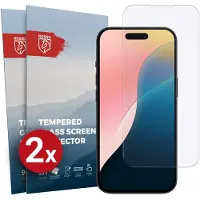 Rosso Screen Protector Geschikt voor Apple iPhone 16 Plus 9H Tempered Glass | Duo Pack | Glasplaatje | Beschermlaag | Beschermglas | 9H Hardheid
