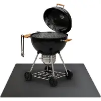 Coloray Metalen barbecue onderlegger - Stalen barbecue onderlegger - 100x80 cm - Rechthoek Hittebestendige barbecue onderlegger - Stalen barbecue onderlegger