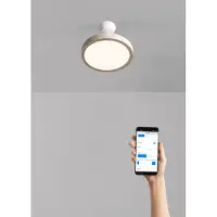 Create - Plafondventilator 40W stil met intrekbare bladen en LED-licht, verschillende maten - M - Met licht - WIFI - WIND CLEAR STUDIO