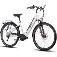 Saxxx Deluxe Sport - Elektrische fiets - Middenmotor 70 Nm - 28 inch - 95% Vooraf Geassembleerd - mat wit