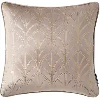 Room99 Decoratieve kussenhoezen Bliss 45x45cm Beige Velours met Gouden Accent