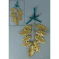 Meander Bladeren hangend metaal goudkleurig 20x1x18,5cm