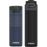 Kambukka Classy Denim Set: Thermosbeker 500ml & Fles 600ml