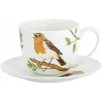 Marco polo Kleurrijke Mok 300ml met Poolse Roodborst - Perfect Cadeau