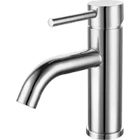 Diamond Line Rocco - Wastafelkraan Laag - Chroom - Opbouw - Rond - 1 Greeps