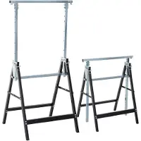 HOMCOM Houten Zaagbok 68x58x80cm Zwart