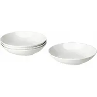 IKEA GODMIDDAG Diep Bord Wit Steengoed 23 cm - Stijlvol en Duurzaam