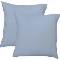 Matt & Rose Set Kussenslopen Blue Horizon - (2x) 65 x 65 cm - Blauw - Mousseline Katoen