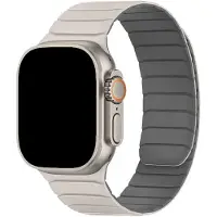 123Watches bandje Vetra - siliconen - sterrenlicht grijs - 44 · 45 · 46 & 49 mm - Geschikt voor Apple Watch series 1/2/3/4/5/6/7/8/9/10/11/12/SE/SE2/SE3/Ultra/Ultra 2/Ultra 3/Ultra 4