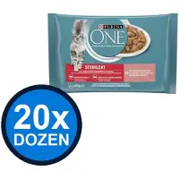 Purina One 20x - Adult Sterilcat Zalm & Wortel - Kattenvoer Natvoer - 4x85g