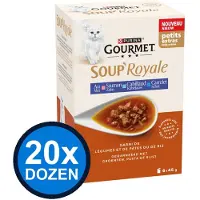 Gourmet 20x - Soup Royale Zalm - Kattensoep - 6x45g