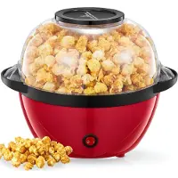 Tyr Popcorn Machine - Hetelucht Popcornmaker - Popcorn Machine zonder Olie - Rood - 27cm x 25cm x 15cm