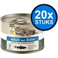VITALstyle 20x Adult met Zalm - Kattenvoer Natvoer Blik - 200g