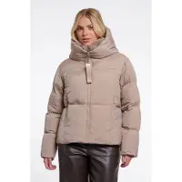 Rino & Pelle Joni.7002612 rino en pelle padded jacket with detachable collar mocha latte