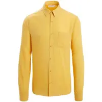 Icebreaker Steveston Merino Long Sleeve Shirt Heren Geel – Merinowollen Outdoor Shirt