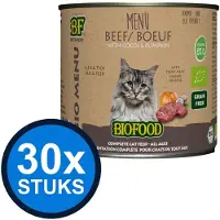 Biofood 30x - Organic Rund Menu Blik - Kattenvoer Natvoer - 200g