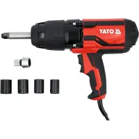 YATO Elektrische Slagmoersleutel YT-82022 – 1020W – Max. 1200 Nm Losdraaimoment / 800 Nm Aanhaalmoment – Met Verlengde 1/2" Opname, 4m Snoer & 4 Doppen