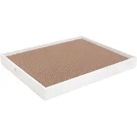 UNUS Krabplank met houten frame – Krabkarton voor katten wit 40x32cm