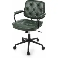 Happiq Bureaustoel - Ergonomisch met Verstelbare Armleuningen - voor thuis en kantoor - PU Leer - Zwart 61 cm 81,28 cm