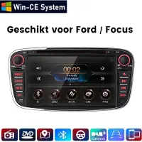 Hexinex HexinexMarket - WINCE Autoradio Geschikt voor Ford Focus/ Mondeo/ C-MAX/ Galaxy/ S-MAX - DVD/CD RDS FM multimediaspeler GPS Navi
