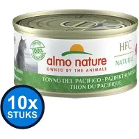 Almo Nature 10x HFC - Kattenvoer Natvoer Blik - Natural - Stille Oceaan Tonijn - 70g