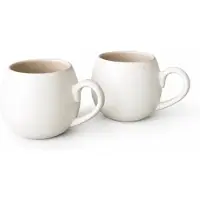Bavary Nordic – mok – Nordic – 330 ml – wit-beige – set van 2, keramiek, vaatwasserbestendig