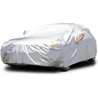 AUDEW autohoes SUV 500 x 200 x 185 cm - 5-laags waterdicht met zachte binnenzijde - Zilver