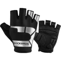 RockBros fietshandschoenen halfvinger schokabsorptie ademend comfortabele mode bedrukking buitensport handschoenen